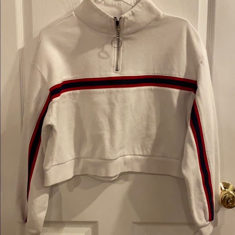 A Divide cropped sweater.